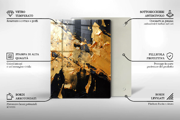 Placă protecție plita Textura eleganta de vopsea