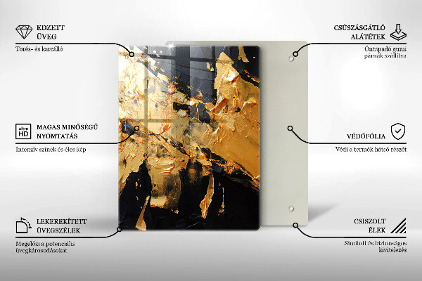 Placă protecție plita Textura eleganta de vopsea