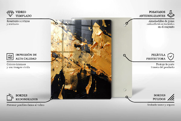 Placă protecție plita Textura eleganta de vopsea