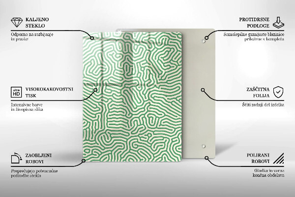 Placă din sticla protectie perete Linii abstracte