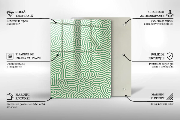 Placă din sticla protectie perete Linii abstracte