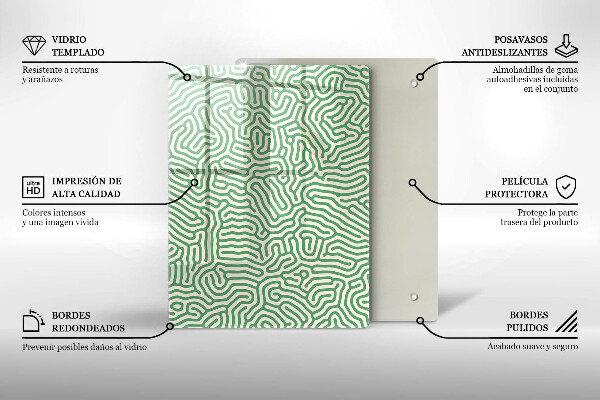 Placă din sticla protectie perete Linii abstracte