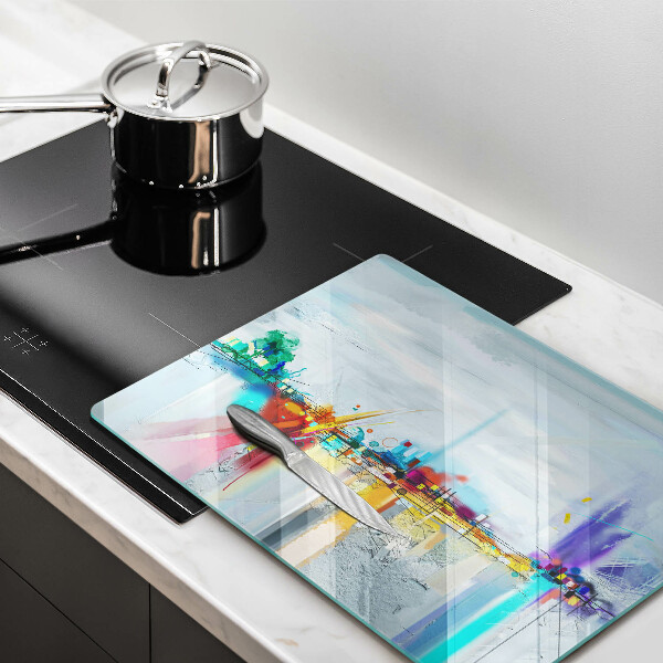 Placă din sticla protectie perete Abstracție pictată