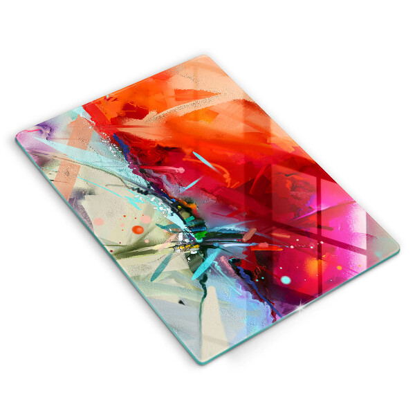 Placă din sticla protectie perete Abstracție pictată