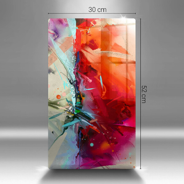 Placă din sticla protectie perete Abstracție pictată