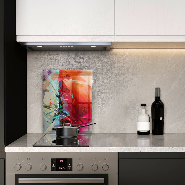 Placă din sticla protectie perete Abstracție pictată