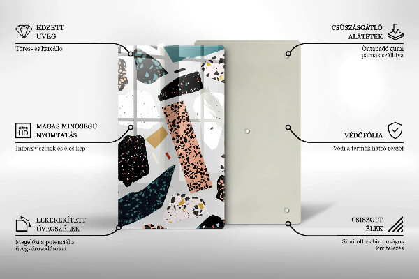 Placă din sticla protectie perete Gresie