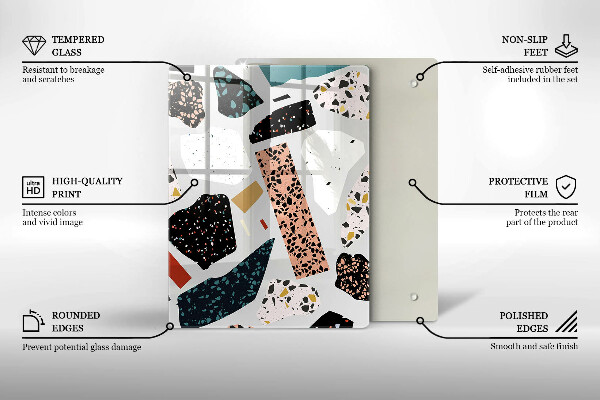 Placă din sticla protectie perete Gresie