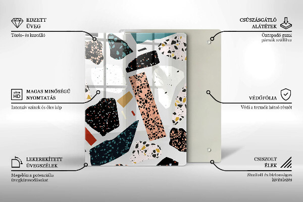 Placă din sticla protectie perete Gresie