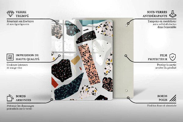 Placă din sticla protectie perete Gresie