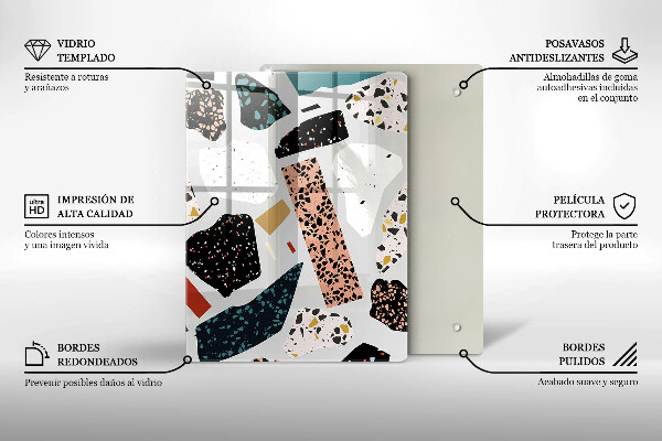 Placă din sticla protectie perete Gresie