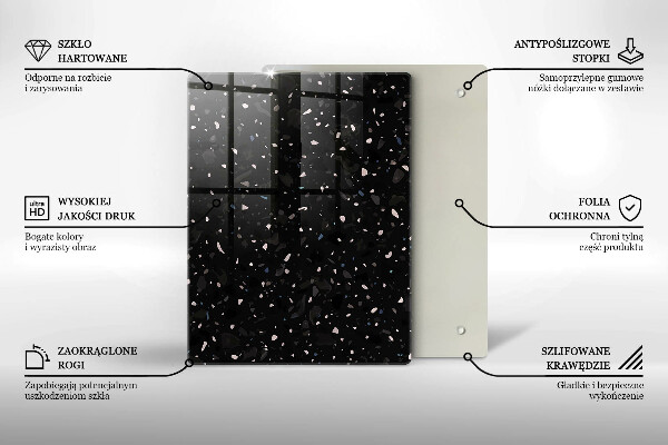 Placă din sticla protectie perete Gresie închisă la culoare