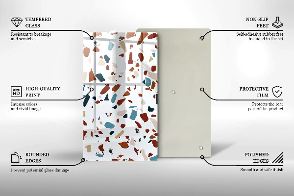 Placă din sticla protectie perete Piatra decorativa