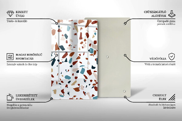 Placă din sticla protectie perete Piatra decorativa