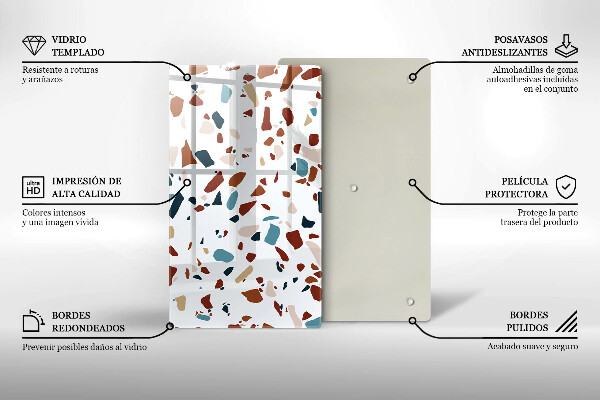 Placă din sticla protectie perete Piatra decorativa