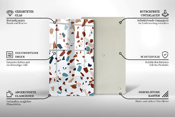 Placă din sticla protectie perete Piatra decorativa