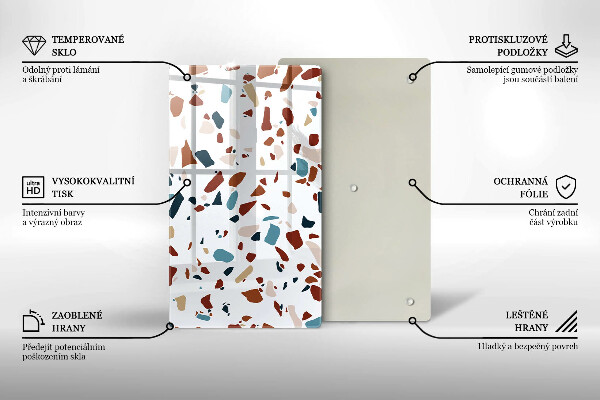 Placă din sticla protectie perete Piatra decorativa