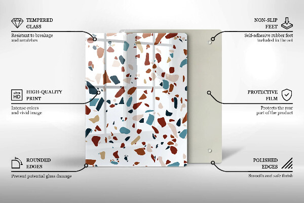 Placă din sticla protectie perete Piatra decorativa