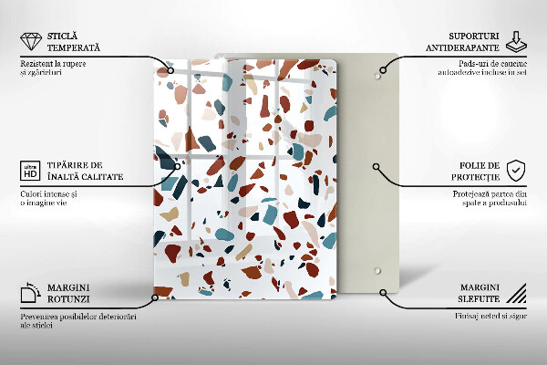 Placă din sticla protectie perete Piatra decorativa