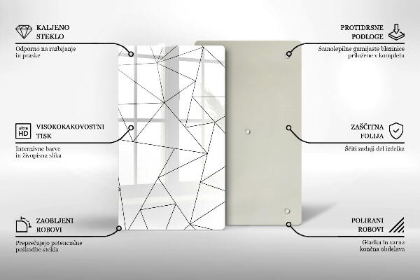 Placă protecție plita Triunghiuri albe
