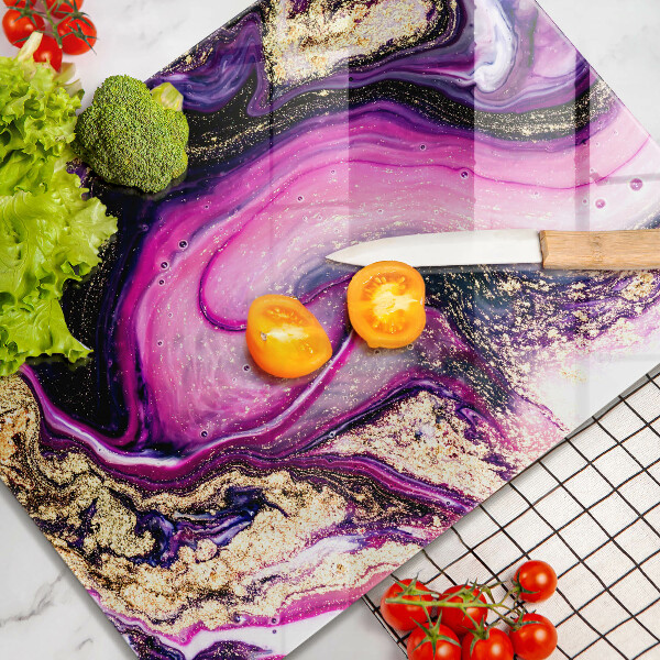 Placă din sticla protectie perete Design abstract auriu