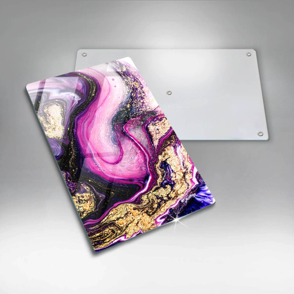 Placă din sticla protectie perete Design abstract auriu