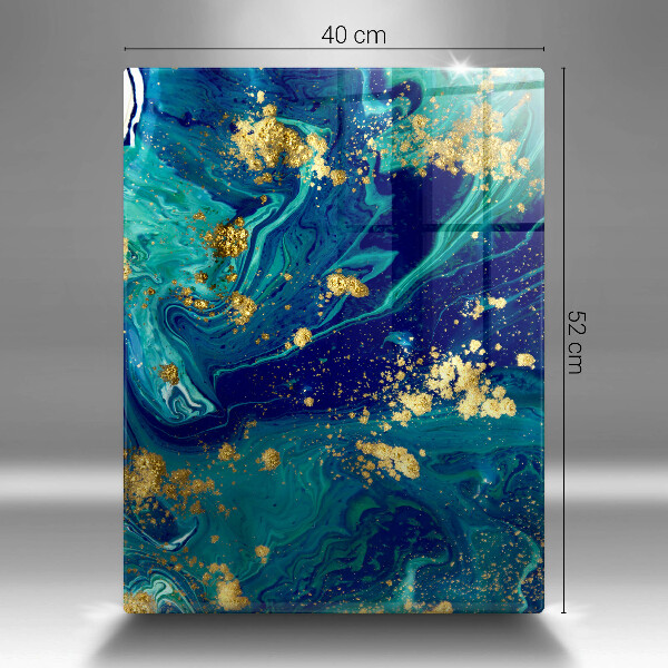 Placă din sticla protectie perete Abstracție cu aur