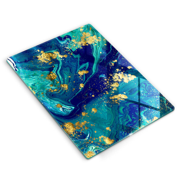 Placă din sticla protectie perete Abstracție cu aur