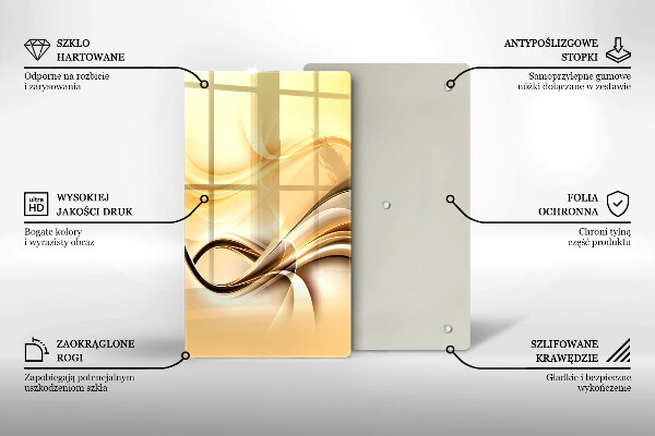 Placă din sticla protectie perete Abstracția fumului