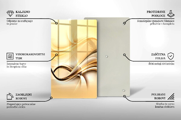 Placă din sticla protectie perete Abstracția fumului