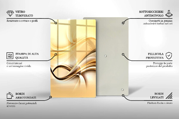 Placă din sticla protectie perete Abstracția fumului