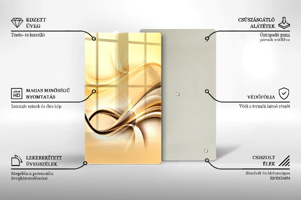 Placă din sticla protectie perete Abstracția fumului