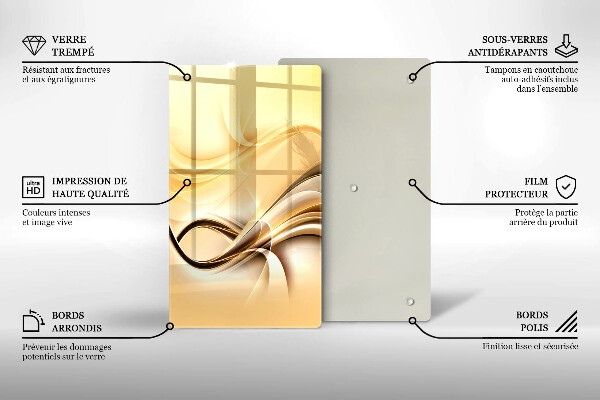 Placă din sticla protectie perete Abstracția fumului