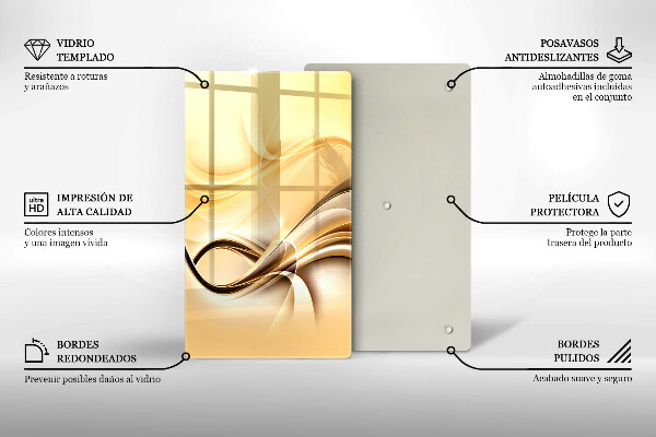 Placă din sticla protectie perete Abstracția fumului