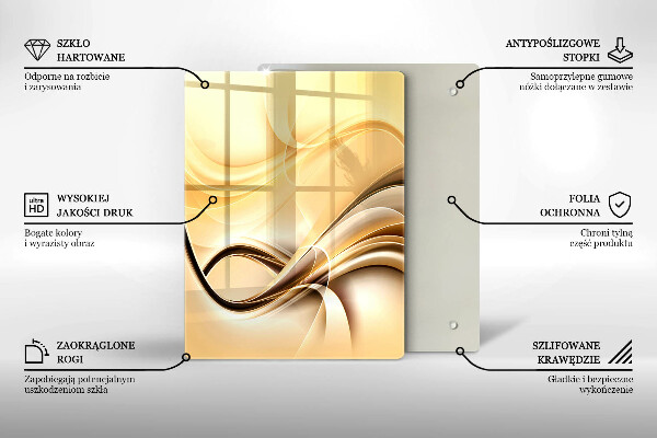 Placă din sticla protectie perete Abstracția fumului