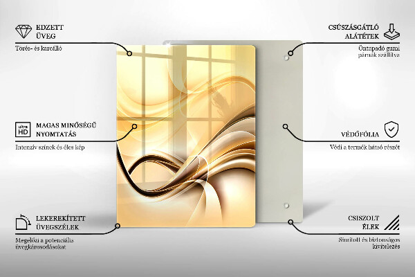 Placă din sticla protectie perete Abstracția fumului