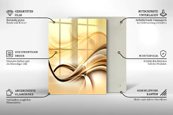 Placă din sticla protectie perete Abstracția fumului