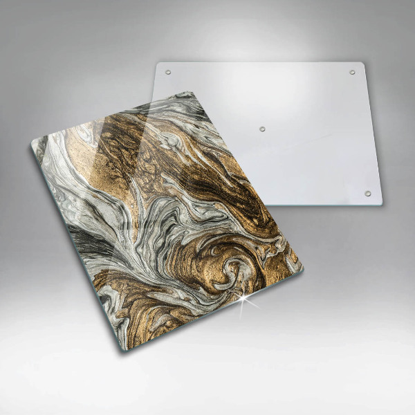 Placă din sticla protectie perete Abstracție bogată