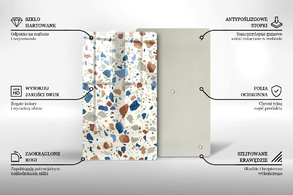 Placă din sticla protectie perete Gresie decorativa