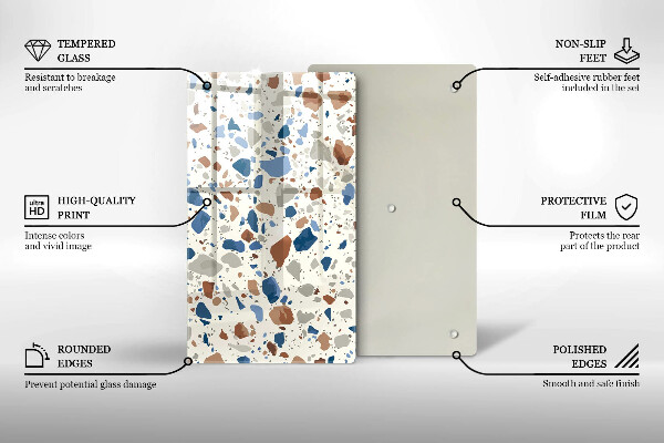 Placă din sticla protectie perete Gresie decorativa