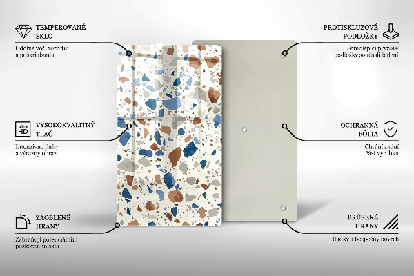 Placă din sticla protectie perete Gresie decorativa