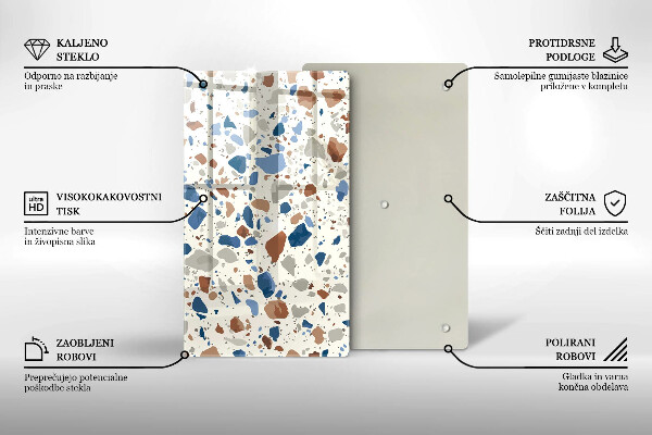 Placă din sticla protectie perete Gresie decorativa