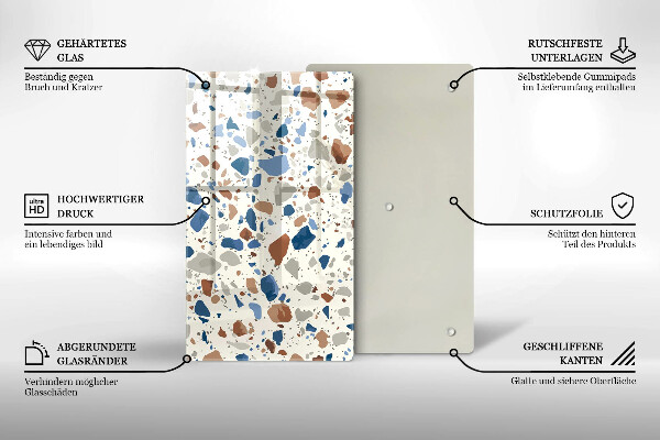 Placă din sticla protectie perete Gresie decorativa