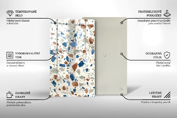 Placă din sticla protectie perete Gresie decorativa