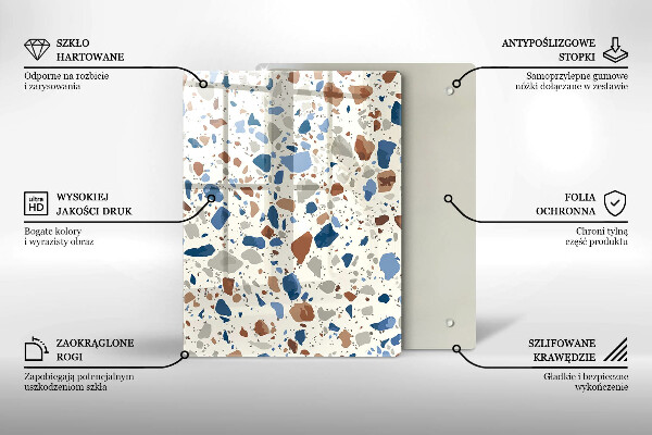 Placă din sticla protectie perete Gresie decorativa