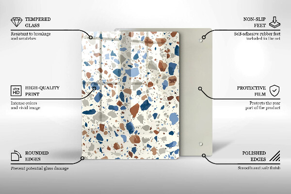 Placă din sticla protectie perete Gresie decorativa