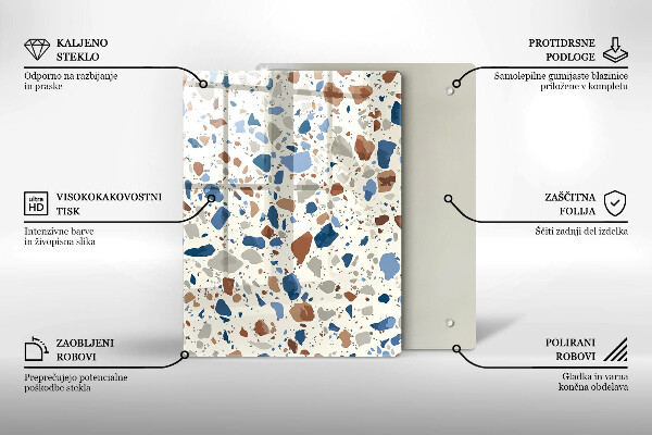 Placă din sticla protectie perete Gresie decorativa