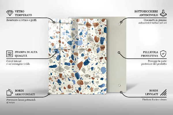 Placă din sticla protectie perete Gresie decorativa