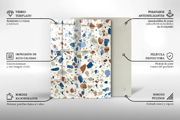 Placă din sticla protectie perete Gresie decorativa