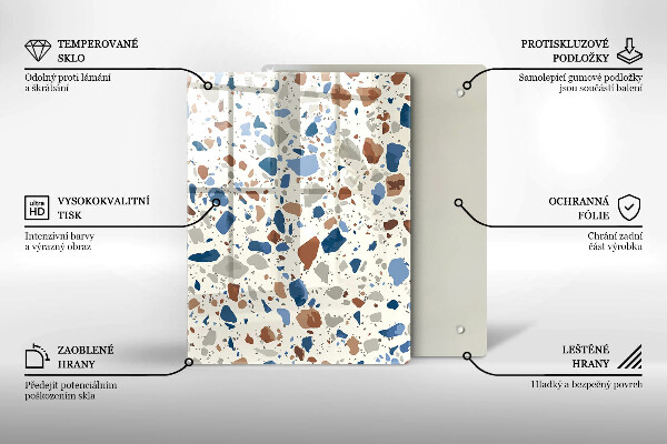 Placă din sticla protectie perete Gresie decorativa